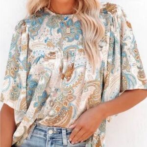 Paisley Print Women's Top